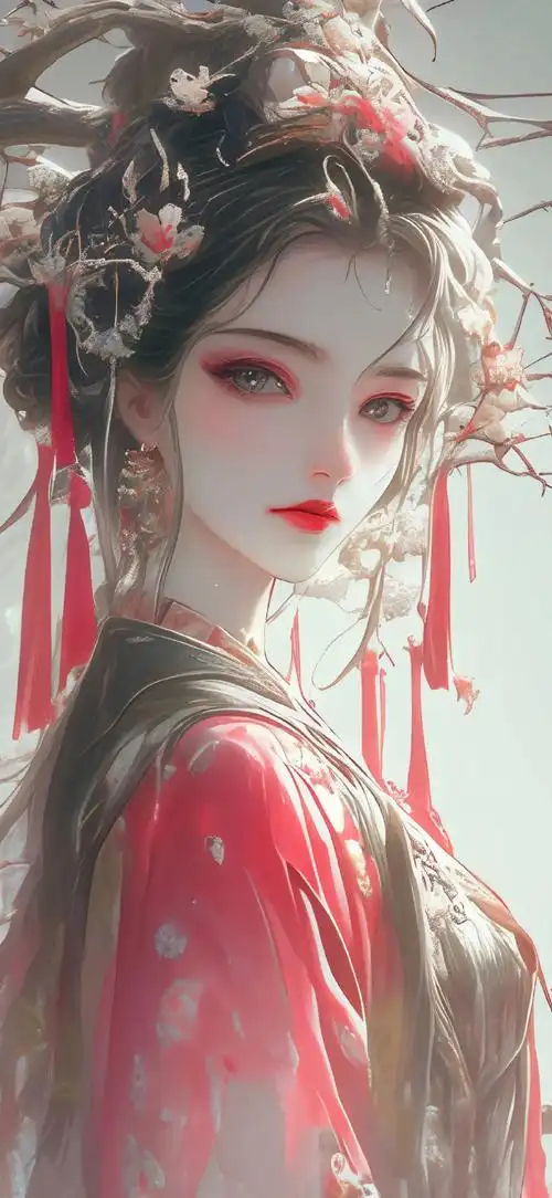 壁纸#古风美人插画壁纸分享|清冷孤绝