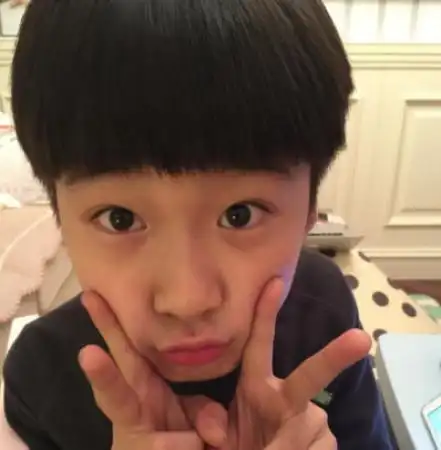 天天还在微博上po出自拍,齐刘海小正太比着剪刀手,嘟嘴卖萌,可爱十足.