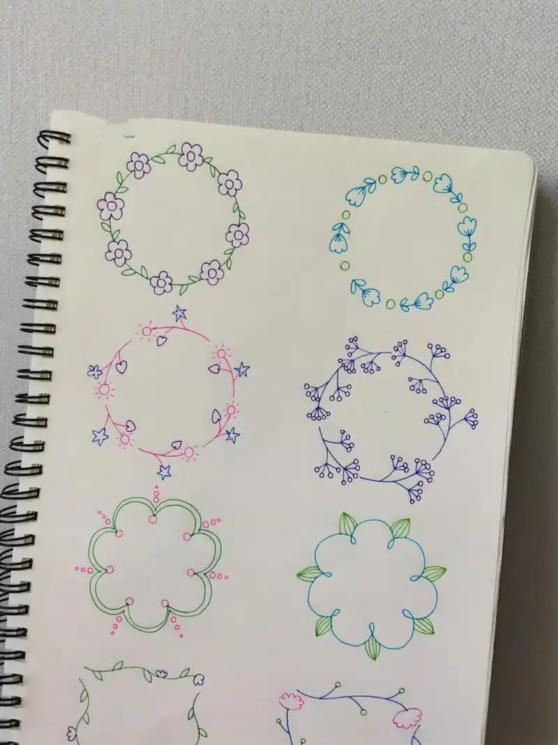 8种花边装饰框简笔画画法-原创16