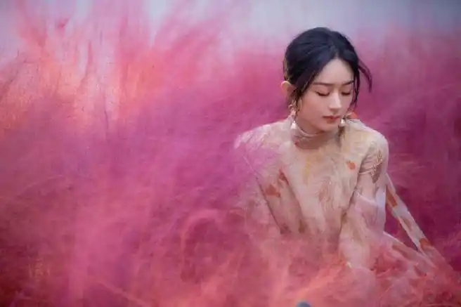 赵丽颖繁花绰影写意大片##赵丽颖时尚芭莎5月刊封面