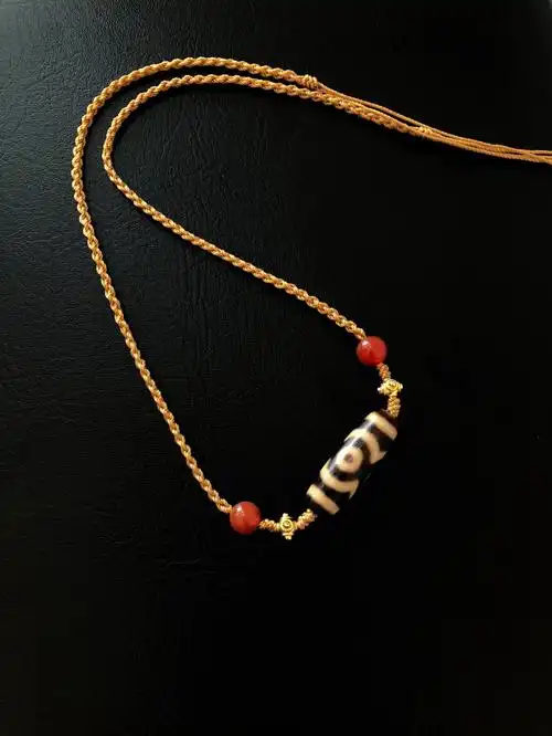 莲花三眼天珠锁骨链