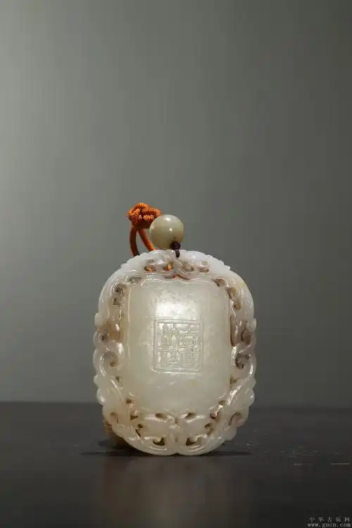 清代和田玉和合二仙腰佩