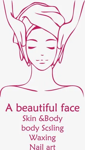 > 卡通美容面部按摩护理