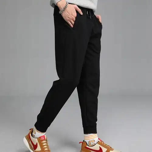 四季时尚小脚休闲裤男式休闲小脚裤抽绳韩版宽松潮流男装裤子