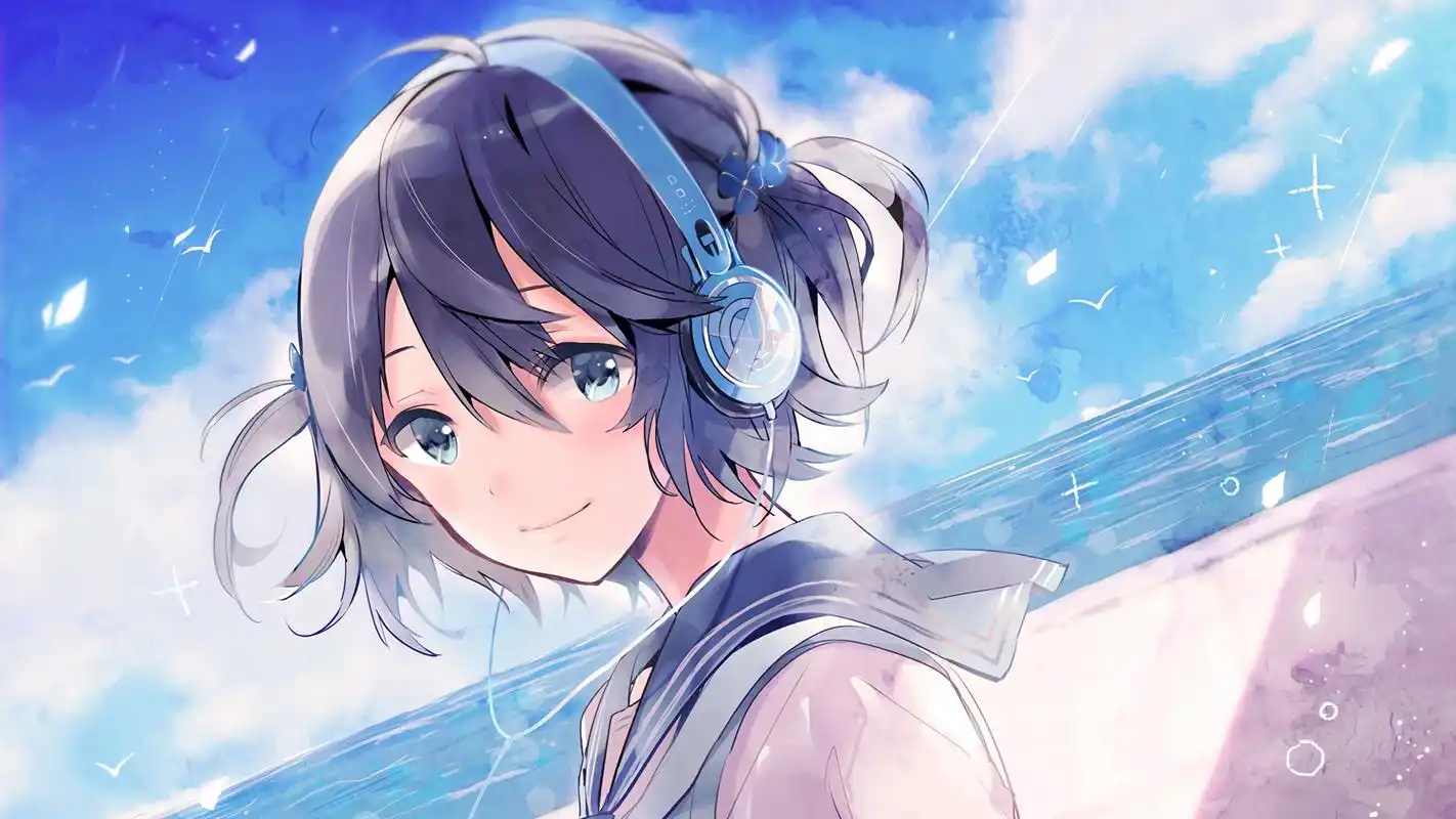 二次元美女精美插画桌面壁纸,卡通动漫,唯美,动漫,高清,清新,二次元