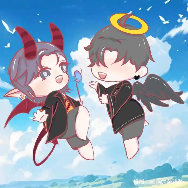 小天使&小恶魔.今日份小故事小天使:我们一起去抓蝴蝶吧!去 - 抖音