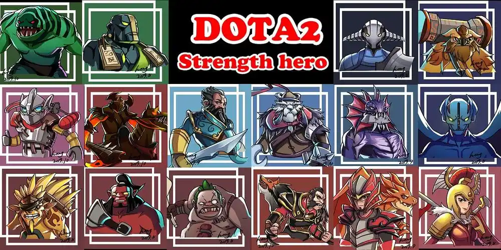 dota2全英雄头像插画