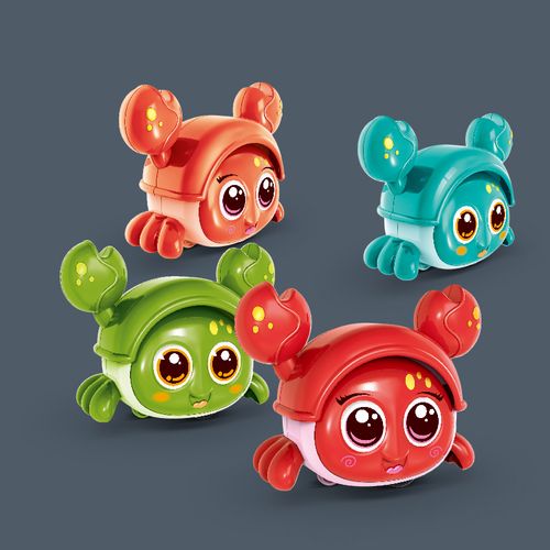 萌趣按压惯性小螃蟹按压动力前进卡通螃蟹儿童玩具生日礼物