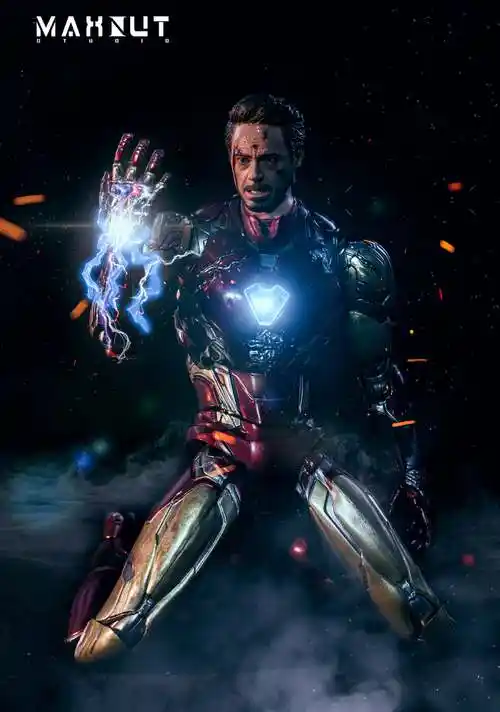 maxnut mn02 1/12 戦损版 mk85 shf 钢铁侠东尼托尼头雕定制