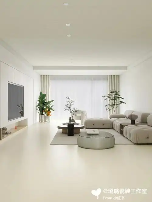 超温馨的奶油色系来啰丨自带氛围感的客厅