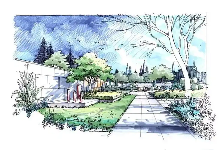 [分享]考研 |100张景观手绘万能效果图(收藏)