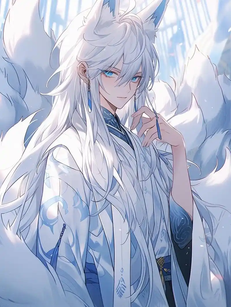 古风 | 妖狐 | 动漫男头头像壁纸插画素材