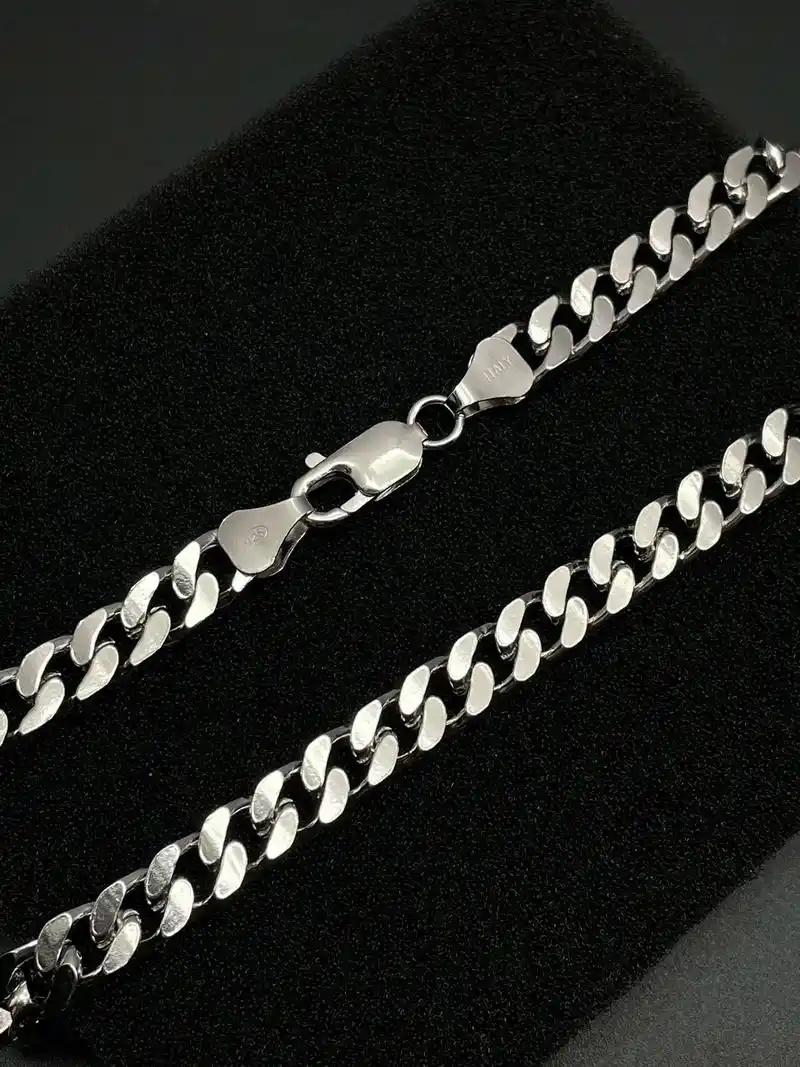 纯银古巴链 老板链 高端大气上档次 象征着尊贵典雅身份#银饰 - 抖音