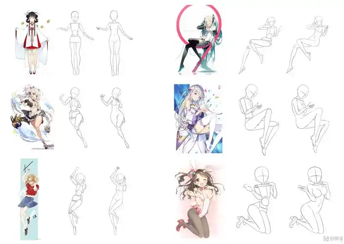 日系人体比例练习-动漫人物入门训练