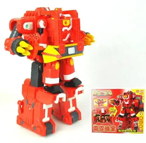 灵动创想 快乐酷宝超级变身系列10寸变形合体7513雷霆战宝