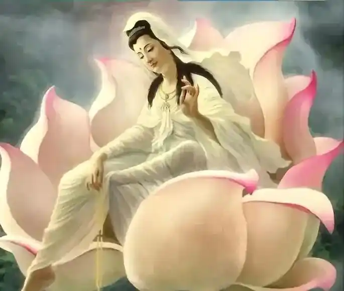 观音菩萨 只要一闭眼就是观音老娘莲台坐,莲花池上莲花开,观 - 抖音