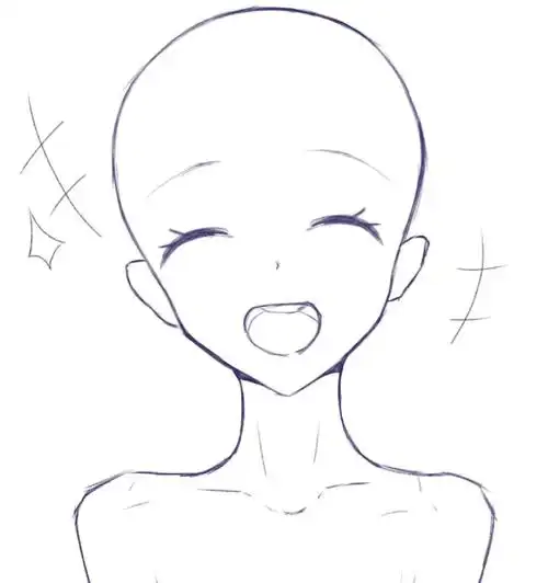 感觉第二张手部透视不是很对(抱歉#模板  #动漫人物模板  #单人绘