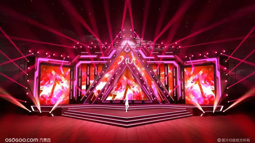 音乐节舞台 舞美效果图 舞美设计 3d效果图