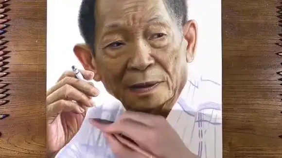手绘袁隆平,就像照片一样-教育视频-搜狐视频