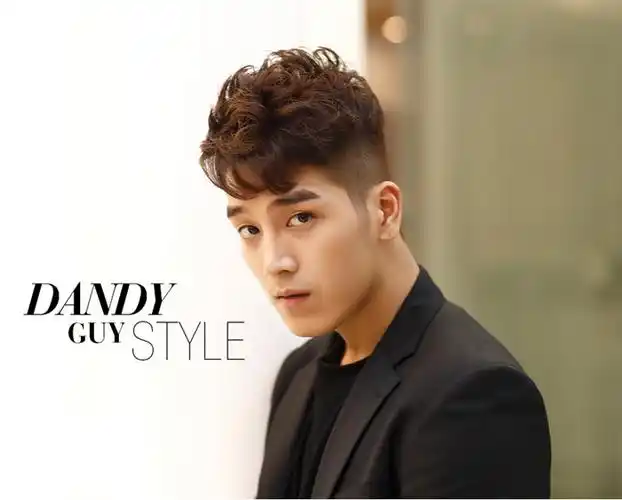 男士烫发发型两边剃光时尚雅痞