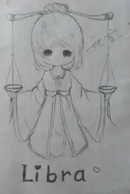 儿童资源网手机版十二星座简笔画天秤座卡通十二星座公主简笔画星座简