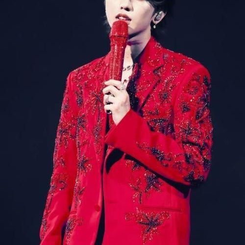 蔡徐坤同款男歌手红色砖休闲西装套装影楼拍照摄影服男主持人礼服