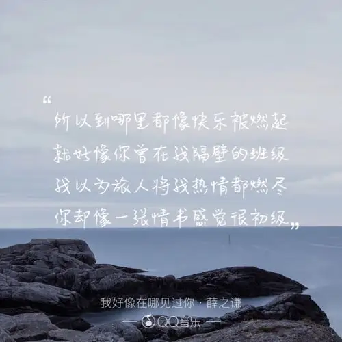 歌词撞击心.〖我好像在哪见过你〗薛之谦