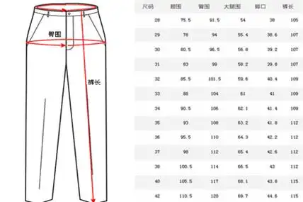 【图】裤子尺码对照表 你知道怎么看吗