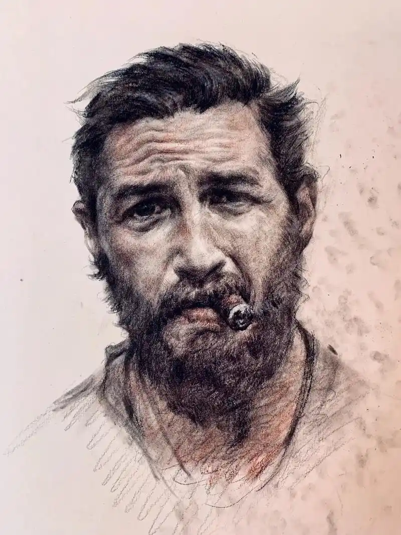 这种痞帅男人有喜欢的吗?附细节图#素描 #美术生 #艺术 - 抖音