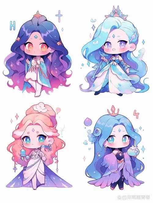 贴纸之水瓶座之q版人物之111