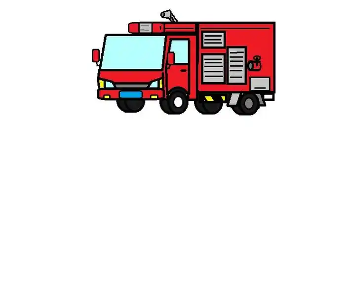 画渣 #消防车 #简笔画 - 抖音