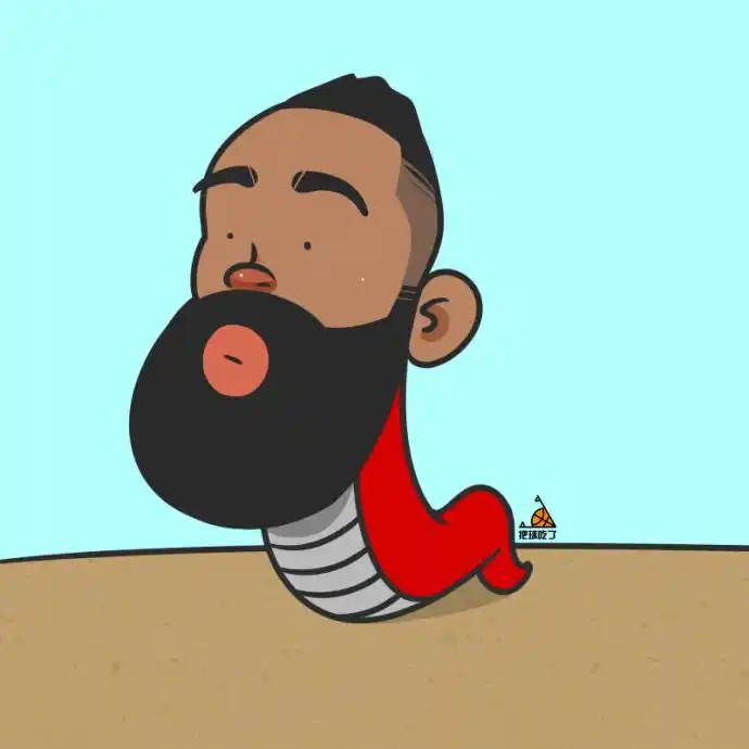 这哈登太可爱了!看出有什么不同了吗?