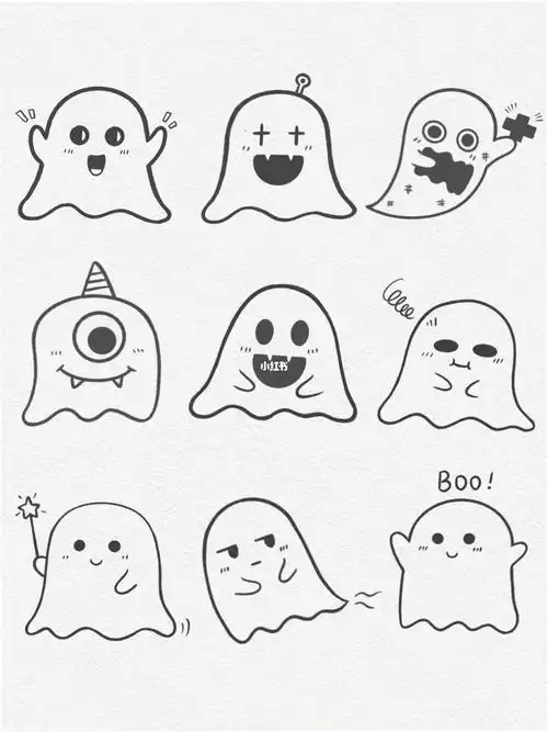 78万圣节简笔画合集2不给糖就捣蛋