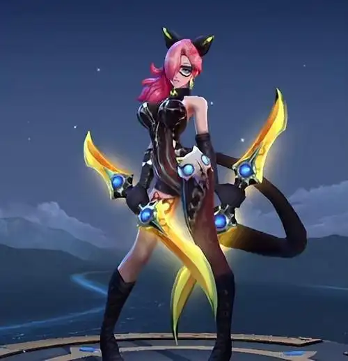 王者阿珂皮肤对比爱心护理暗夜猫娘致命风华