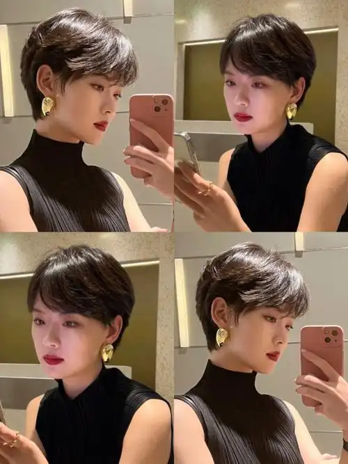 可干练利落可蜜汁减龄不挑脸型的短发,短发也一样好发型设计好看的