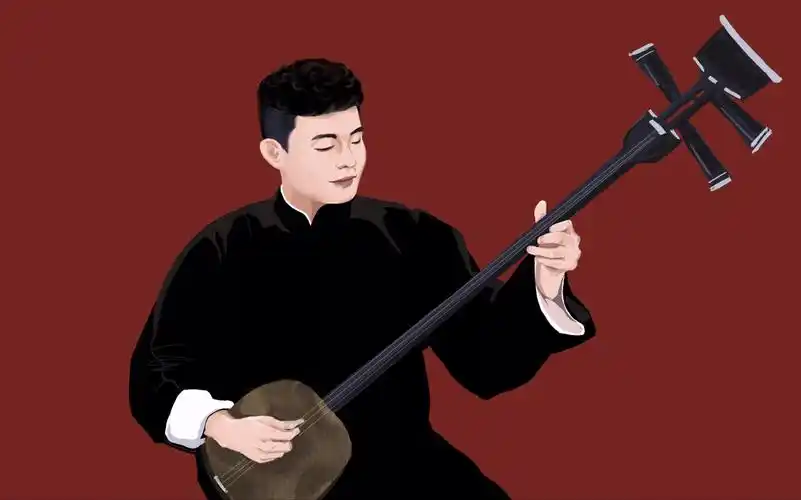 【板绘】涂一个弹三弦的小先生