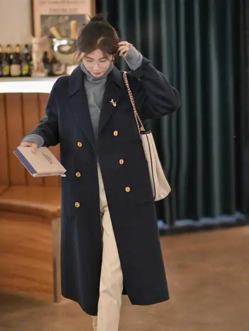 秋冬季黑色针织毛衣搭配牛仔裤简约洋气适合普通女生超好看