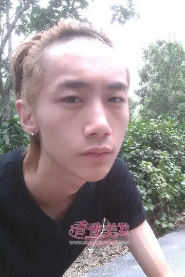 2016男生小辫子发型潮男后面有辫子发型