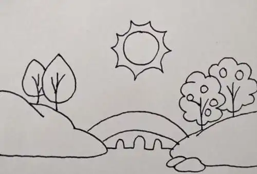 大自然简笔画步骤 大自然