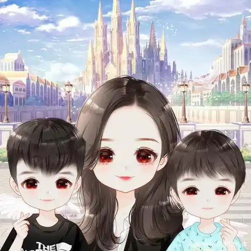 特别亲子照,一家三口,四口微信头像,温馨幸福