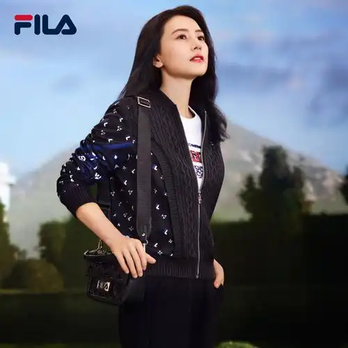 fila斐乐官方高圆圆同款女士棉服2021年春季新款运动棉衣