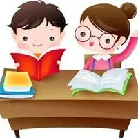 小朋友看书卡通图片 卡通简单小朋友看图书图片_微信头像图片大全