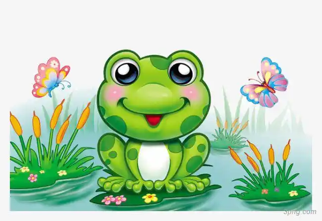 卡通绿色青蛙踩着火轮的青蛙青蛙在荷叶上青蛙相框海盗船恩爱青蛙有益