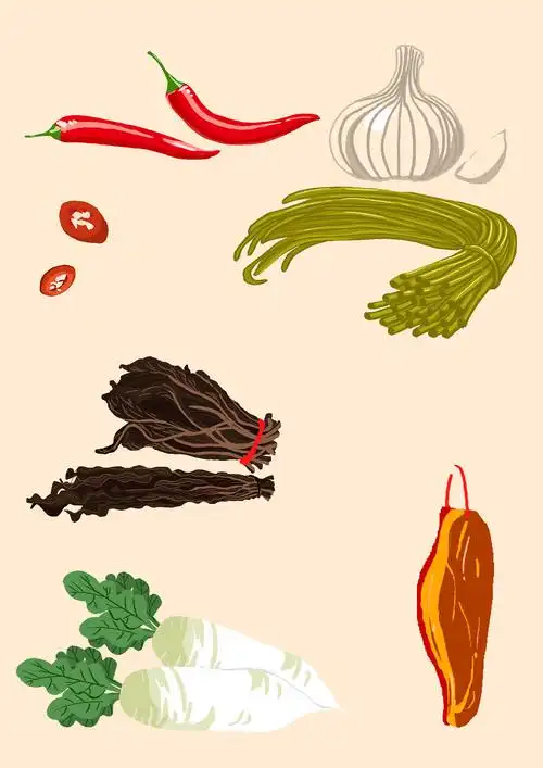 一些农家菜|插画|商业插画|鬼花阿巫 - 原创作品 - 站酷 (zcool)