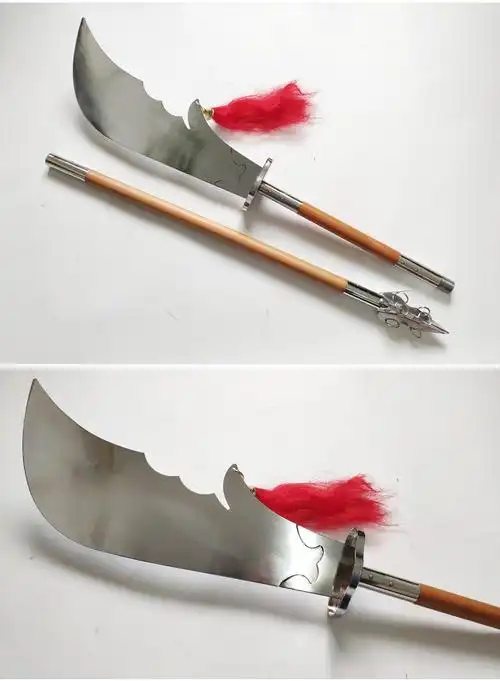 高端新品春秋大刀关公青龙偃月刀不锈钢武术表演刀可拆卸未开刃经典款