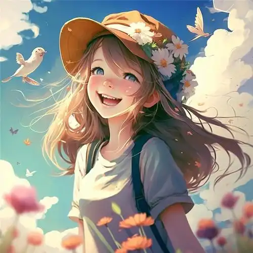 治愈系爱笑女生动漫头像图片