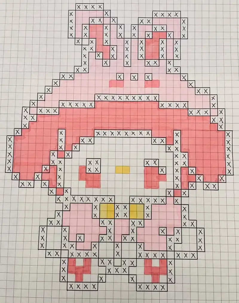 像素画24 美乐蒂 临摹图来自