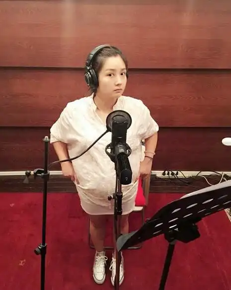 肚录歌 辣妈赚奶粉钱好拼命 何洁挺二胎孕肚录歌(1 /9张) 7月22日消息