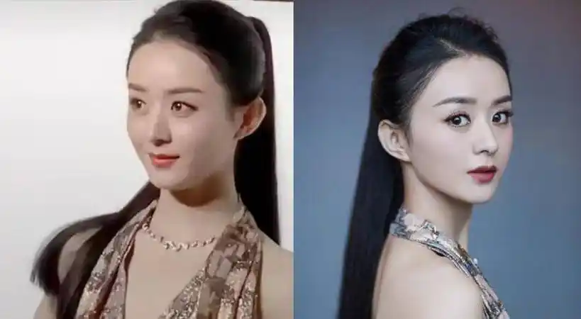 路人晒赵丽颖产后活动照,赵丽颖产后活动照对比明显_照片_脸颊_特写