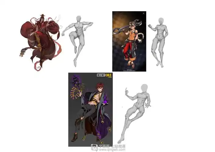 男性人体素描—日韩动漫人物训练